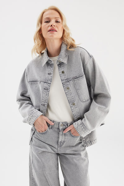 Tamara Long Sleeve Jacket Marble Grey