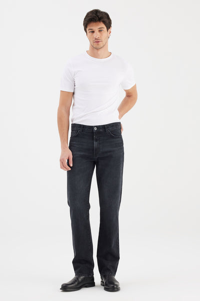 Neo Mid Waist Regular Length 5 Pocket Jeans Black Vintage