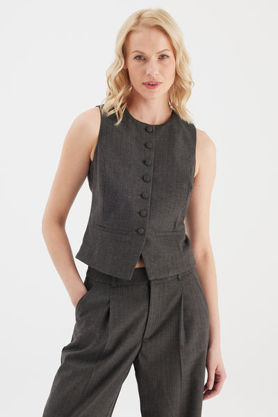 Freya Vest Coffee
