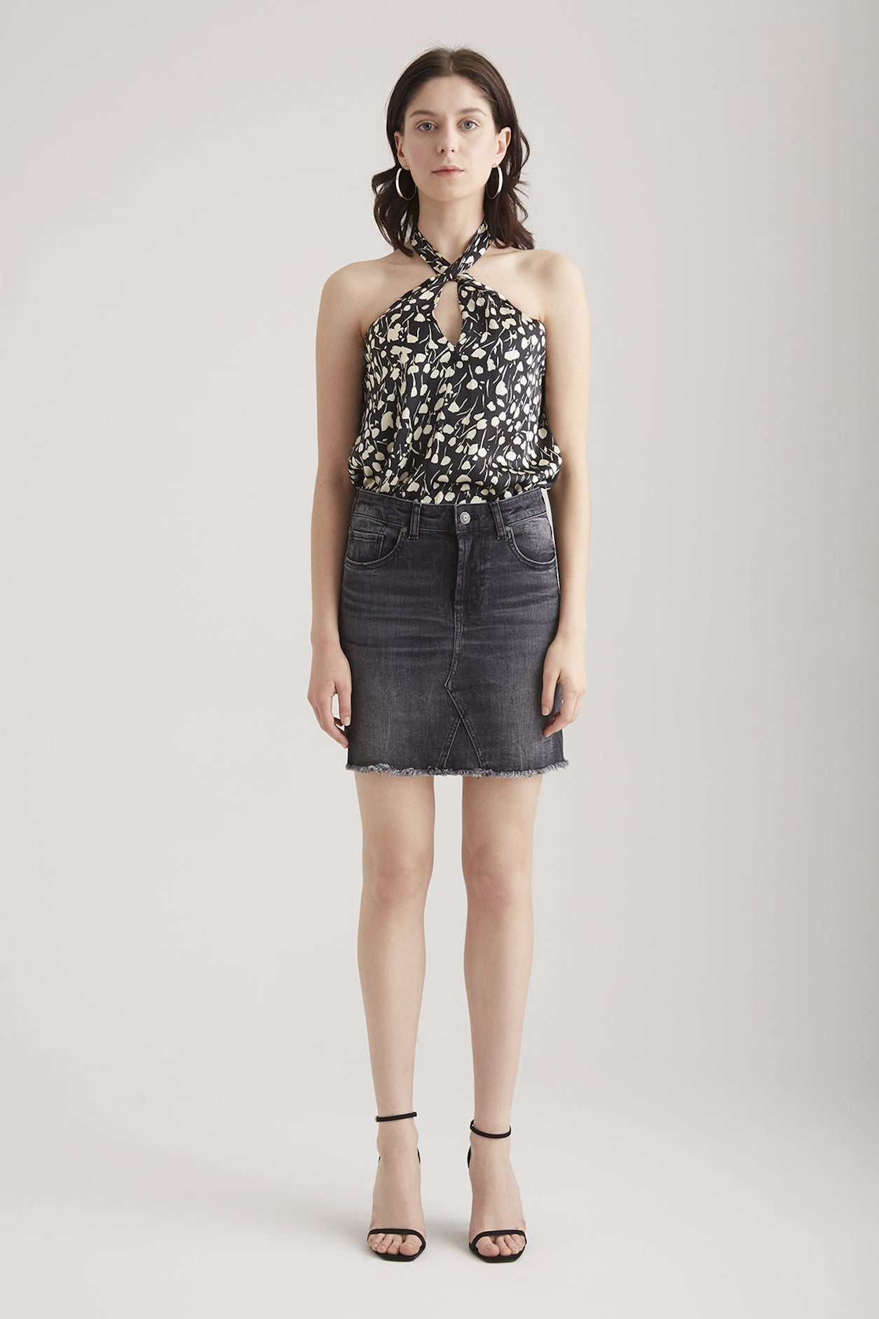 cup of joe denim Amber Mini Length 5 Pocket Skirt