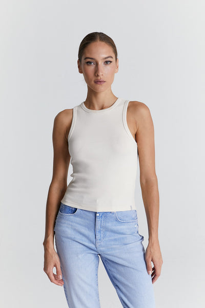 Liv Crew Neck Tanktop Off White