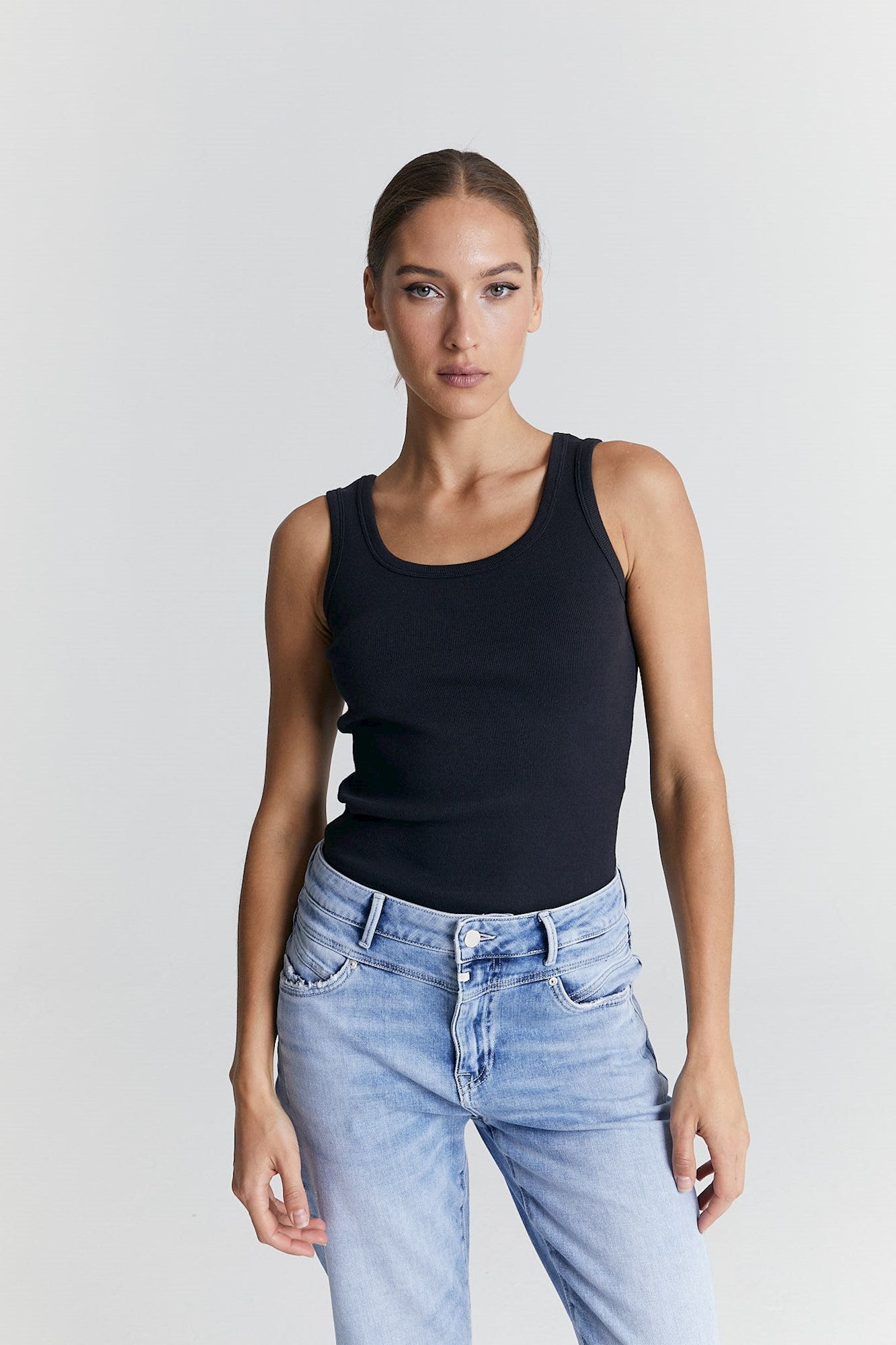 cup of joe denim Olivia Scoop Neck Tank Top