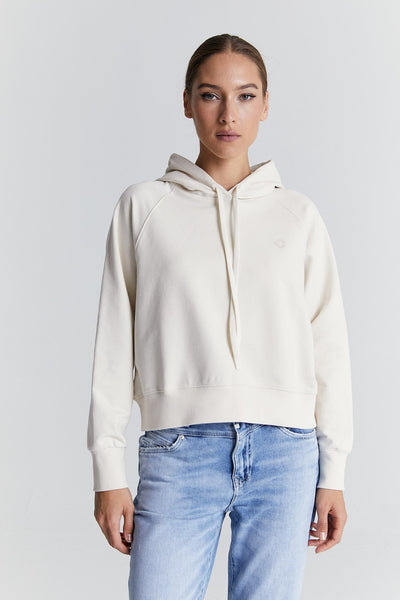 Janice Long Sleeve Hoodie Off White