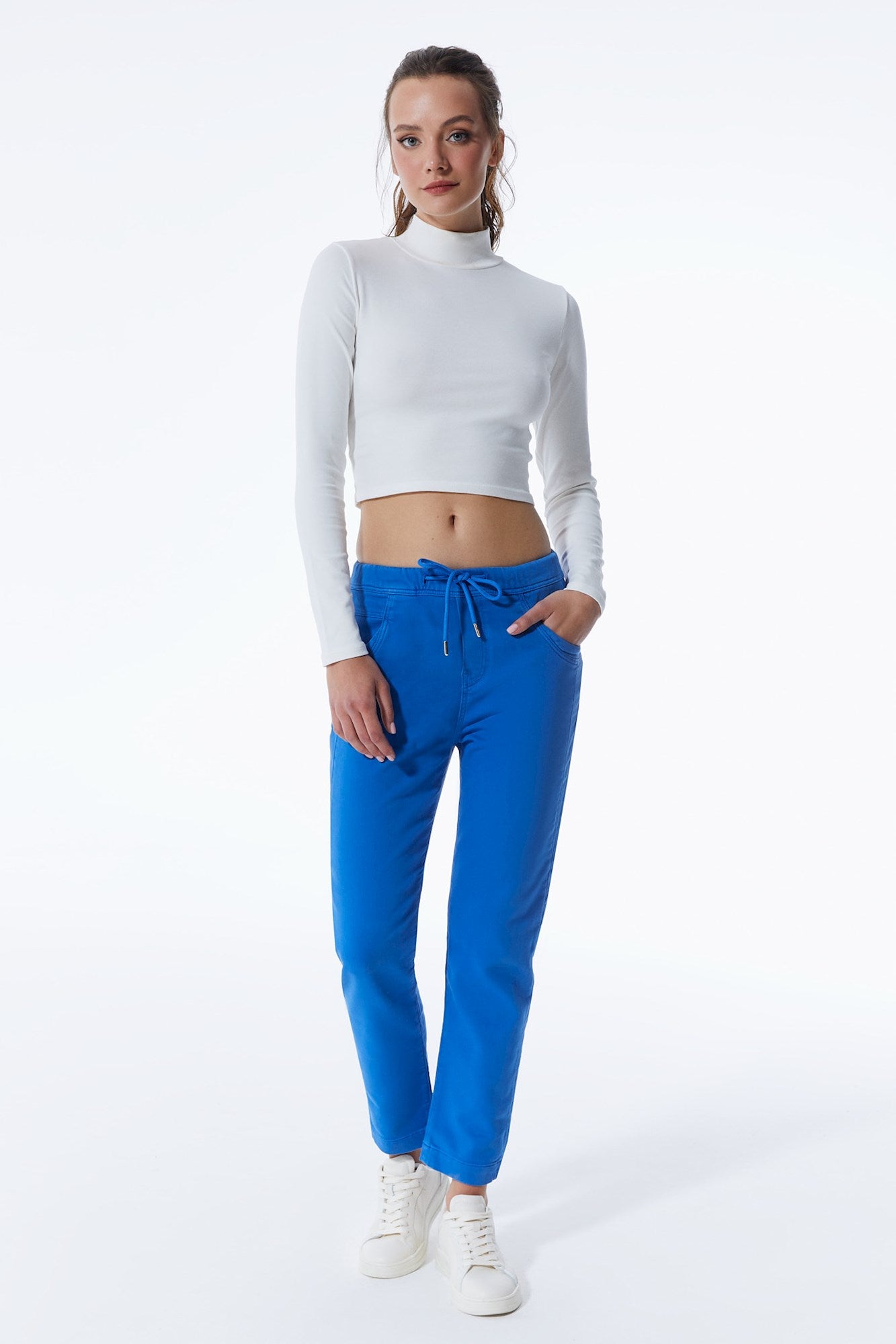 cup of joe denim Ella Mid Waist Ankle Length Jogger 5 Pocket Pants