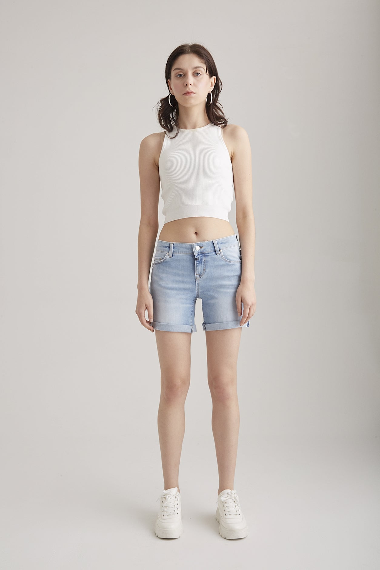 cup of joe denim Emma Mid Waist Regular Length 5 Pocket Shorts
