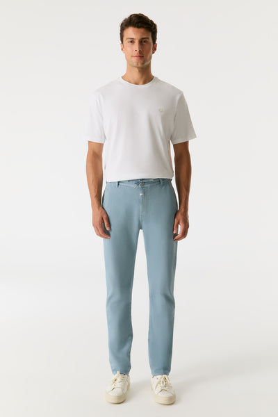 Felix Mid Waist Regular Length Jogger Chino Pants Blue Stone