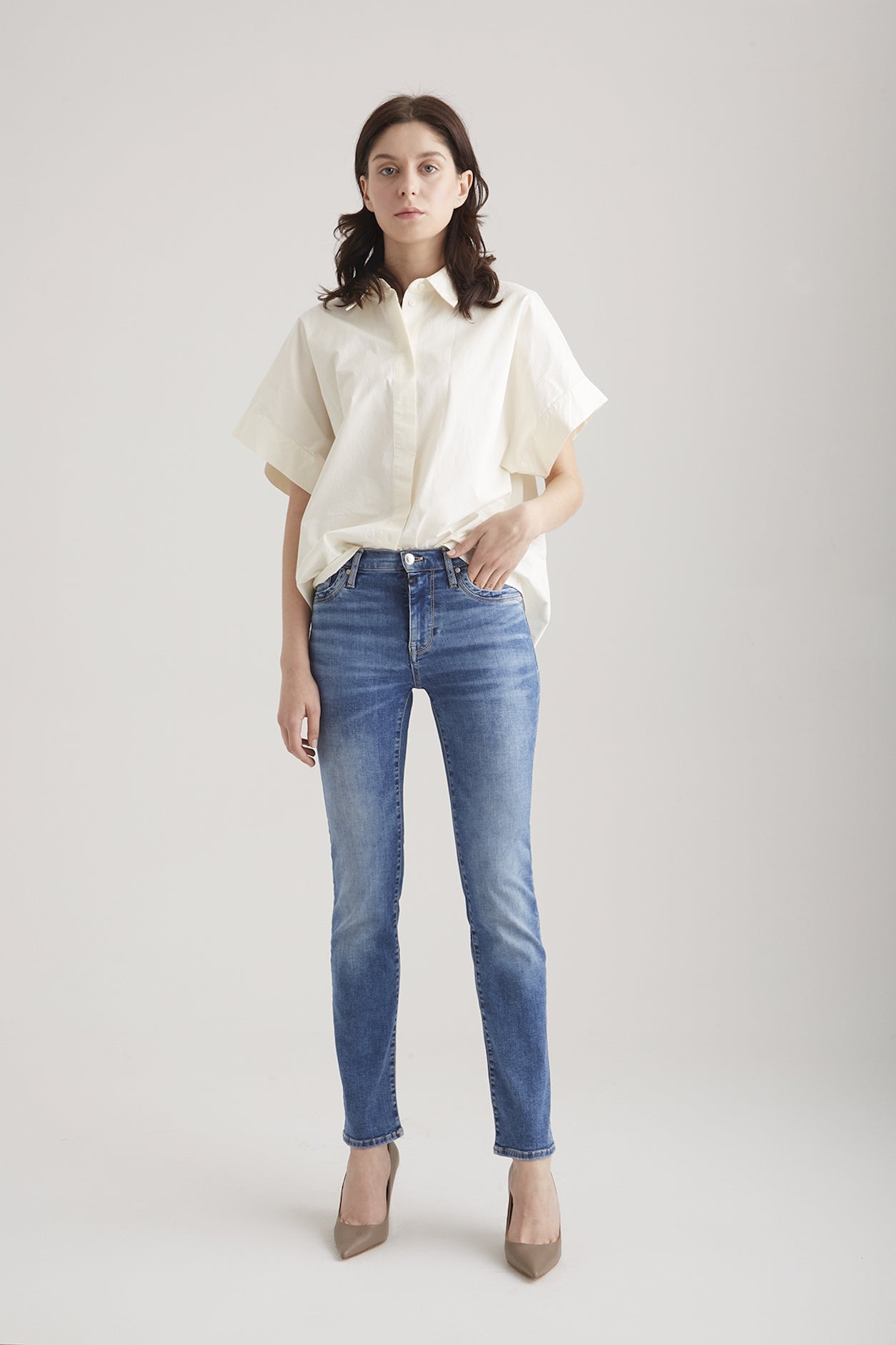 cup of joe denim Hannah High Waist Regular Length 5 Pocket Jeans