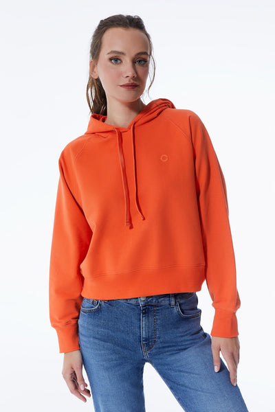 Janice Long Sleeve Hoodie Orange