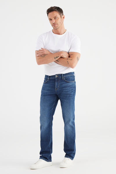 Lance Mid Waist Regular Length 5 Pocket Jeans Space Blue