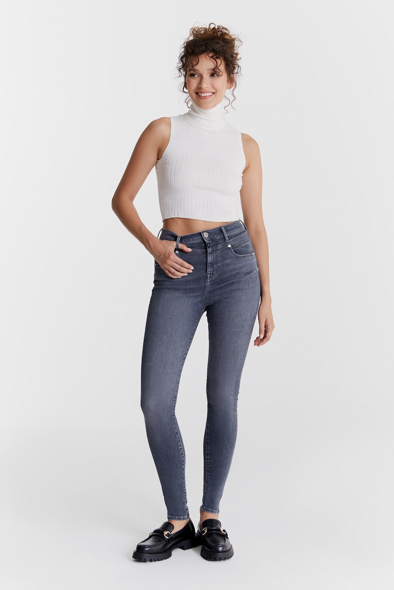 cup of joe denim Lisa Ultra High Waist Regular Length 5 Pocket Jeans