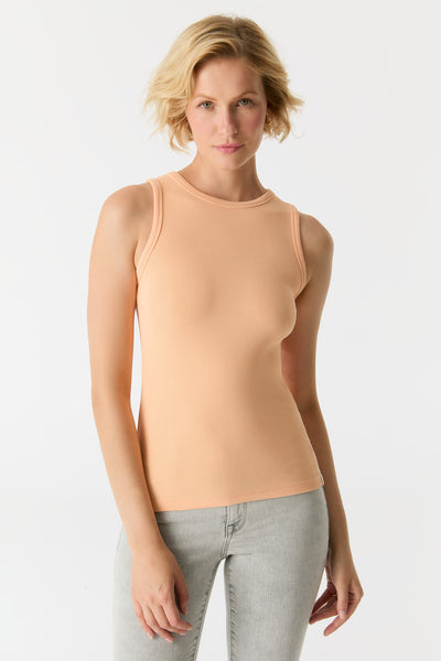 Liv Crew Neck Tank Top Apricot