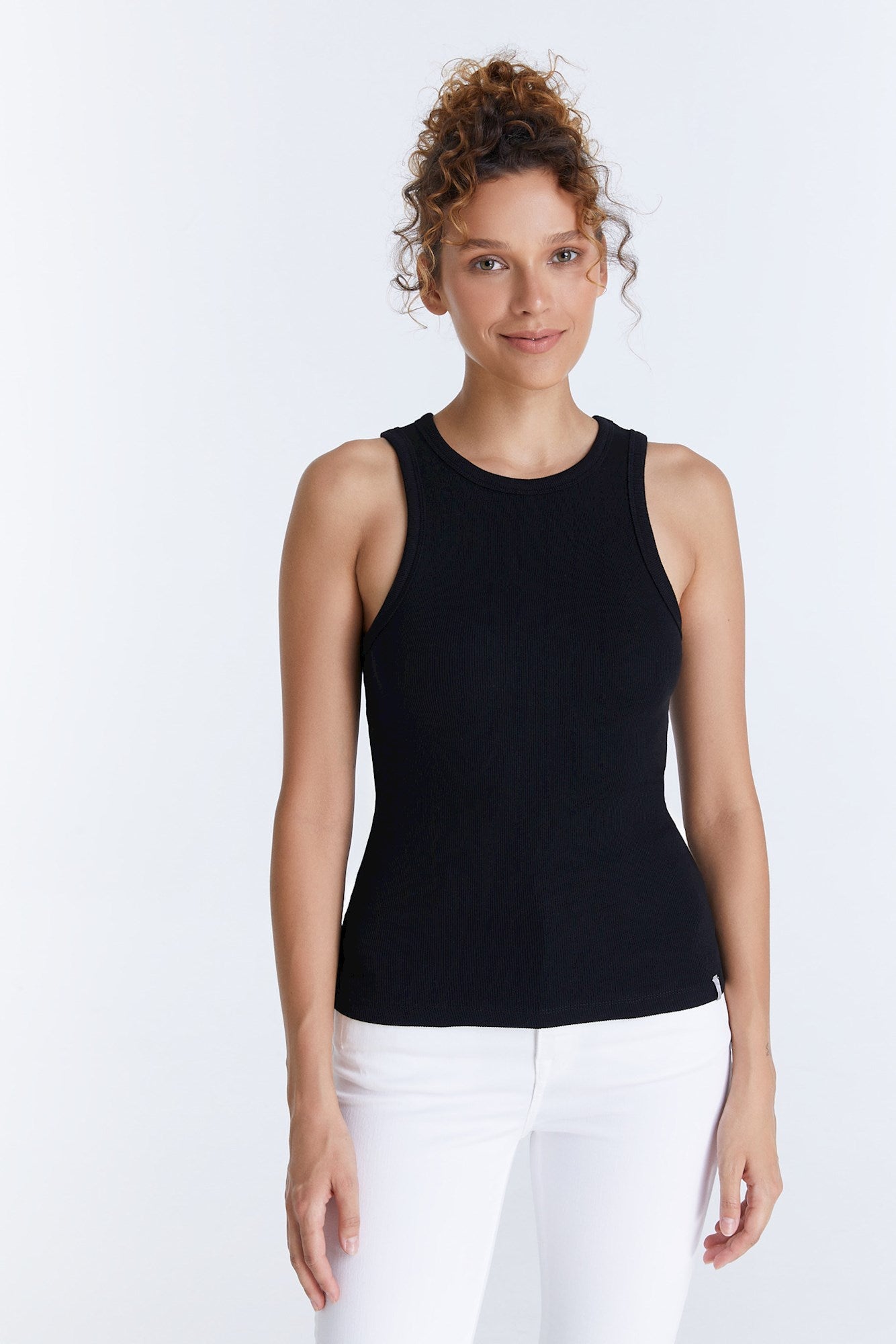 cup of joe denim Liv Halter Neck Tank Top