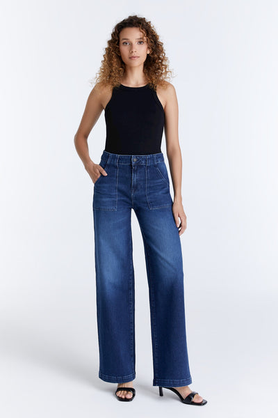 Lulu High Waist Jeans Dark Blue