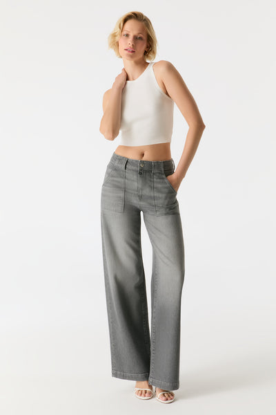 Lulu High Waist Jeans Grey VT