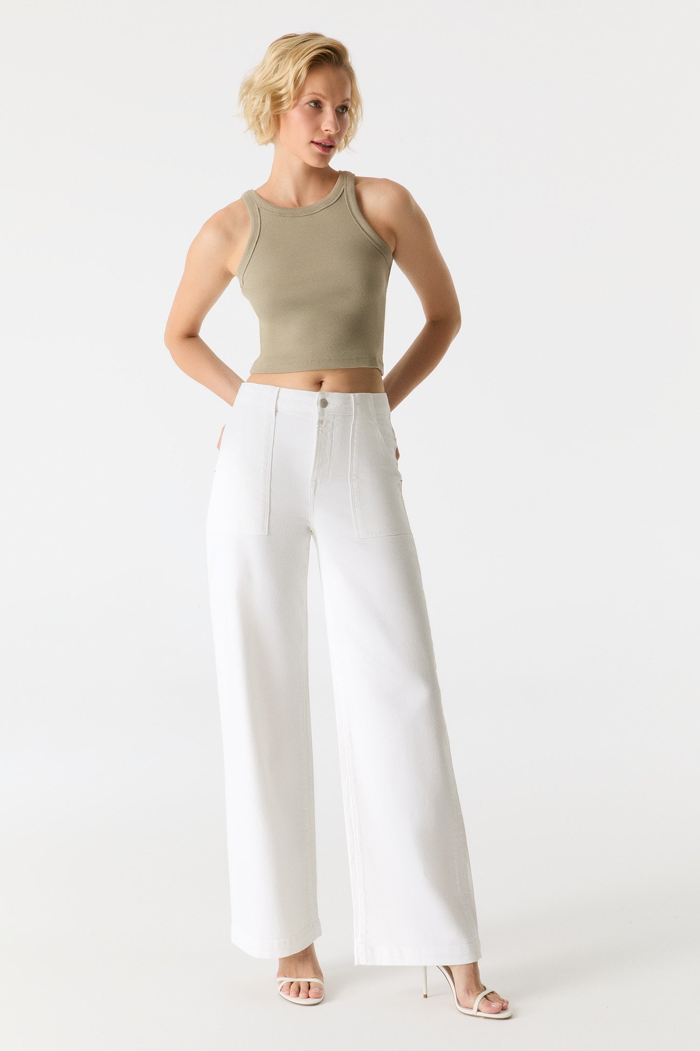 cup of joe denim Lulu High Waist Full Length Patch Pocket Pants