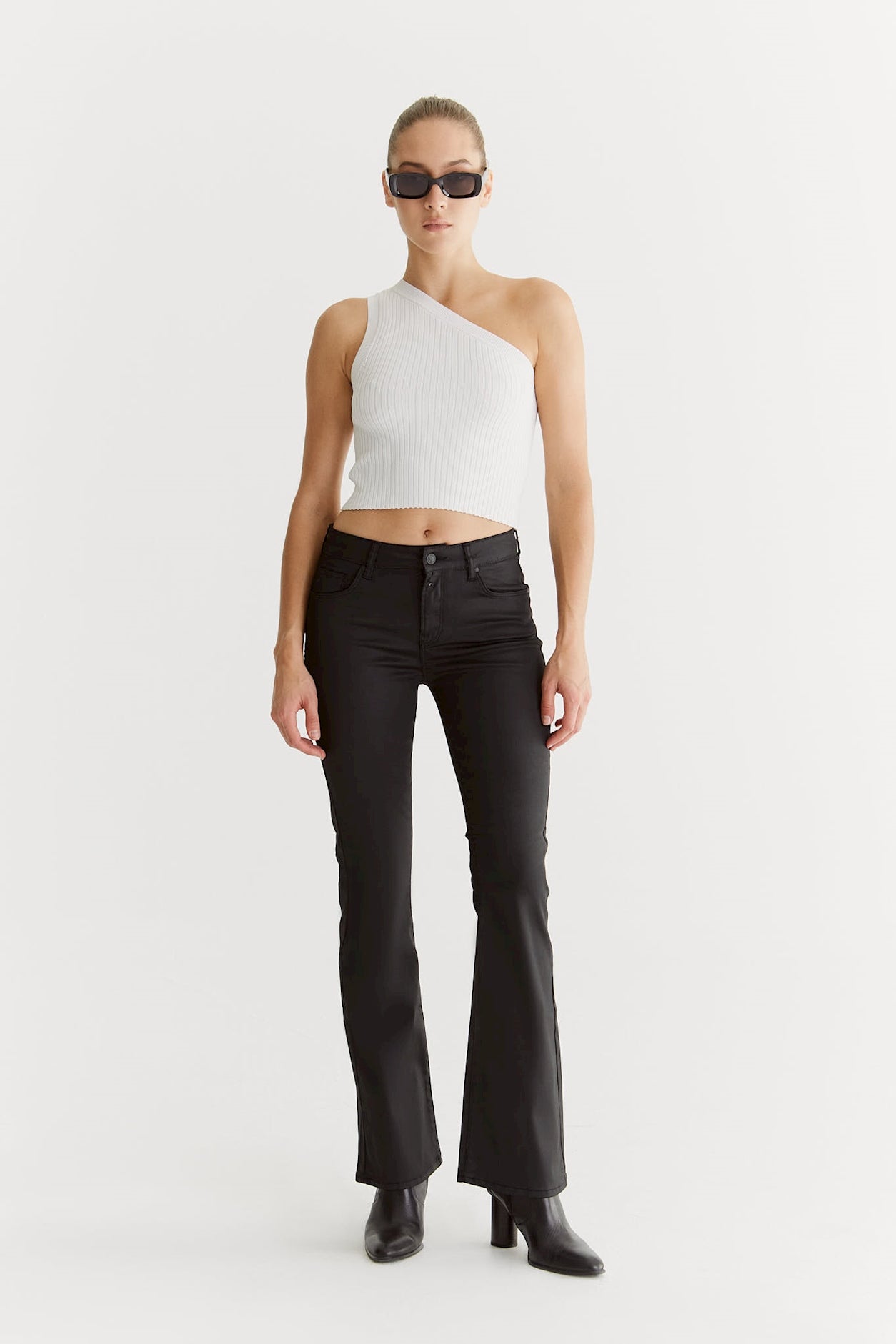 cup of joe denim Laura Mid Waist Full Length 5 Pocket Pants