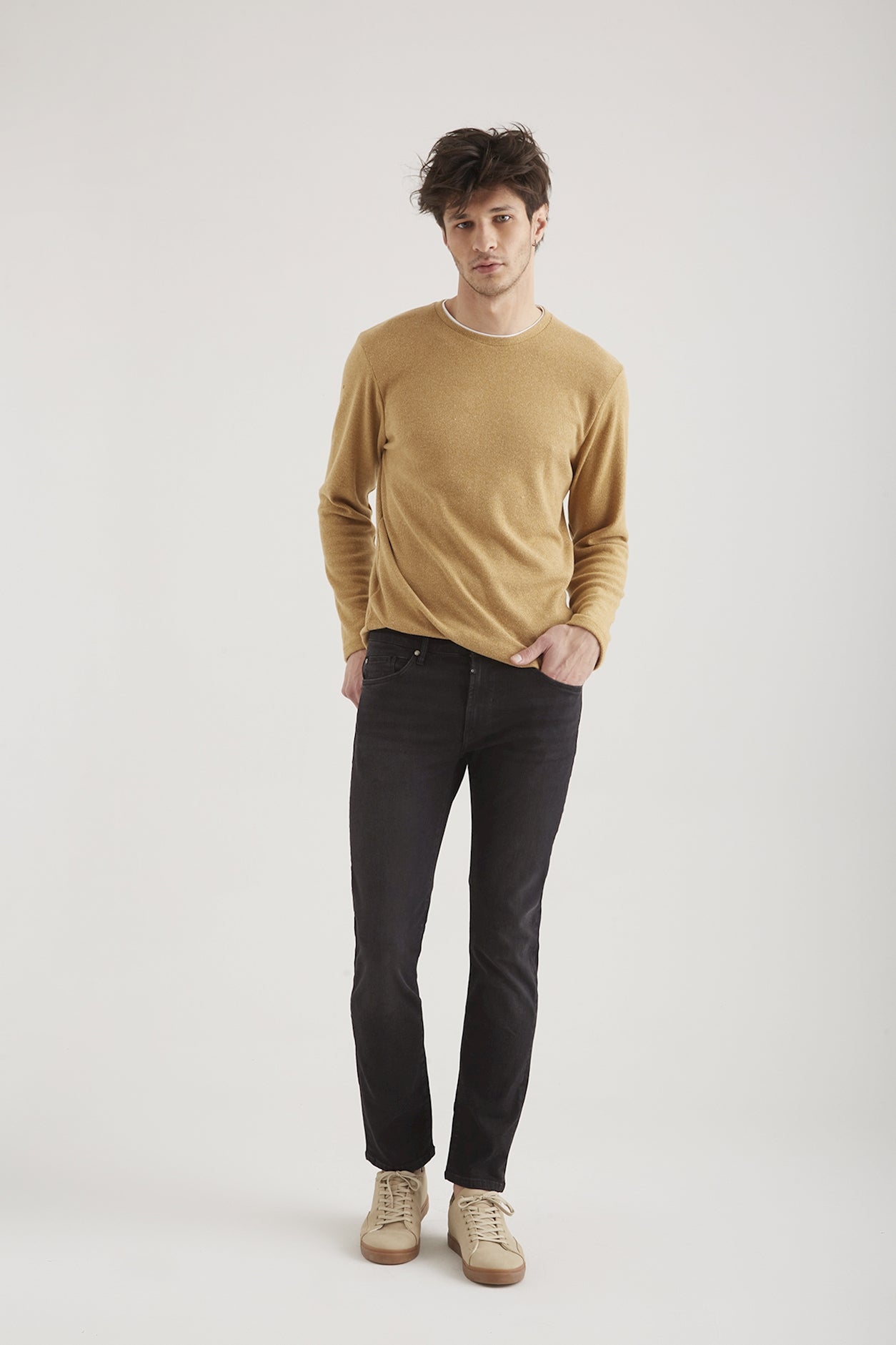 cup of joe denim Leo Mid Waist Regular Length Super Flex 5 Pocket Jeans