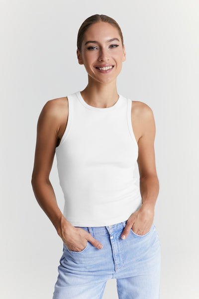 Liv Crew Neck Tanktop White