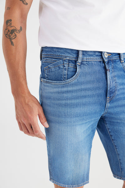 Magnus Mid Waist Regular Length 5 Pocket Shorts Medium Blue