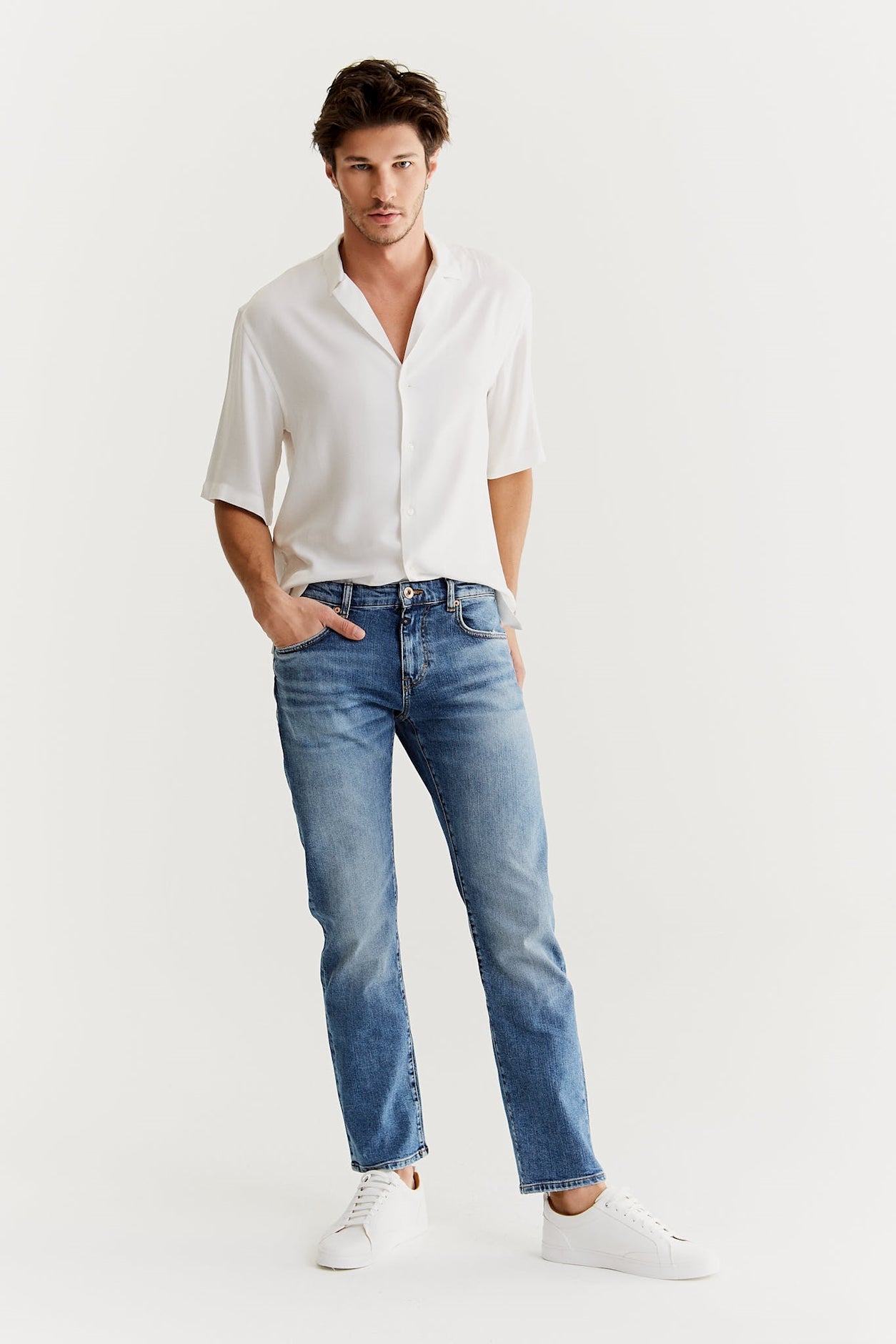 cup of joe denim Marc Mid Waist Regular Length 5 Pocket Jeans
