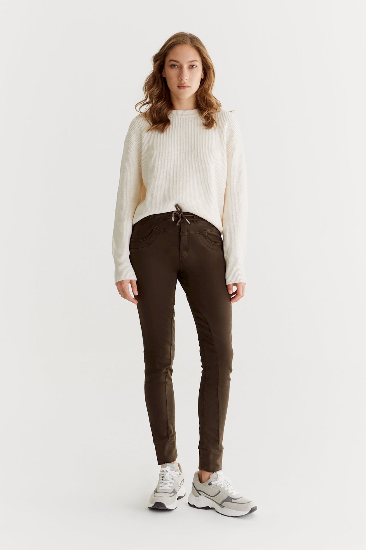cup of joe denim Mila Mid Waist Ankle Length Jogger 5 Pocket Pants