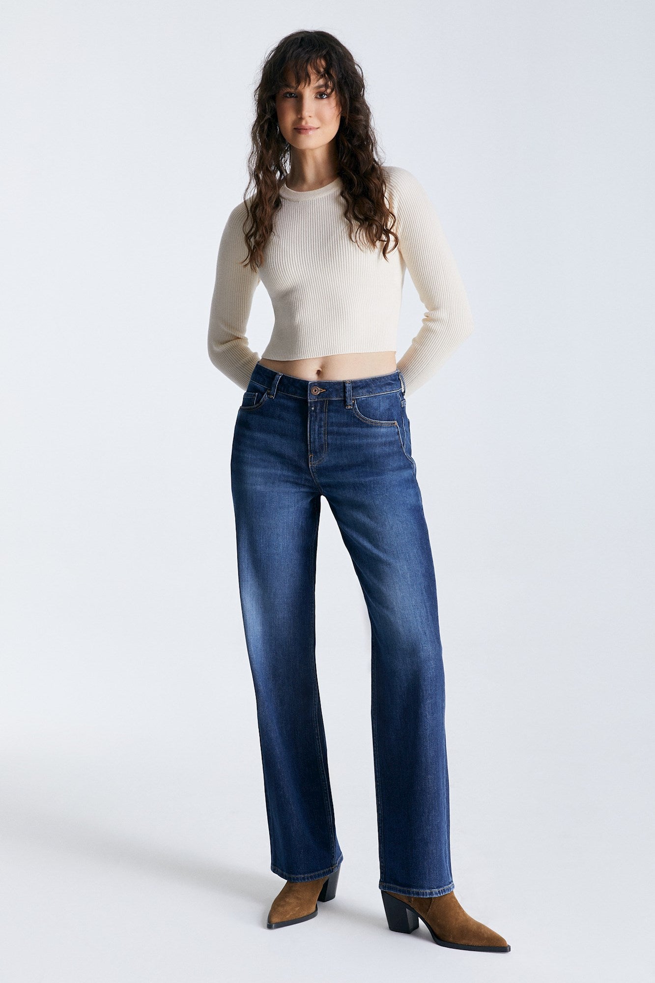 cup of joe denim Nova Mid Waist Regular Length 5 Pocket Jeans