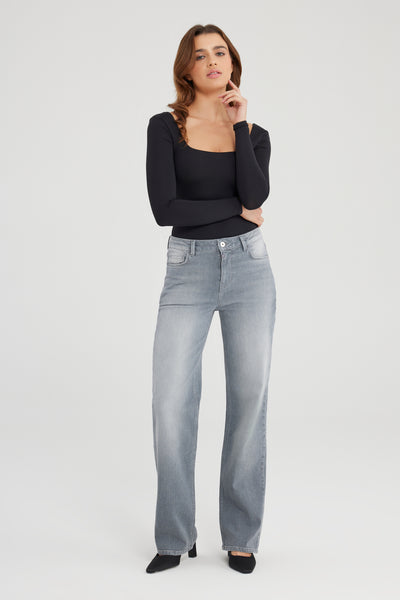 Nova High Waist 5 Pocket Ankle Jeans Grey VT