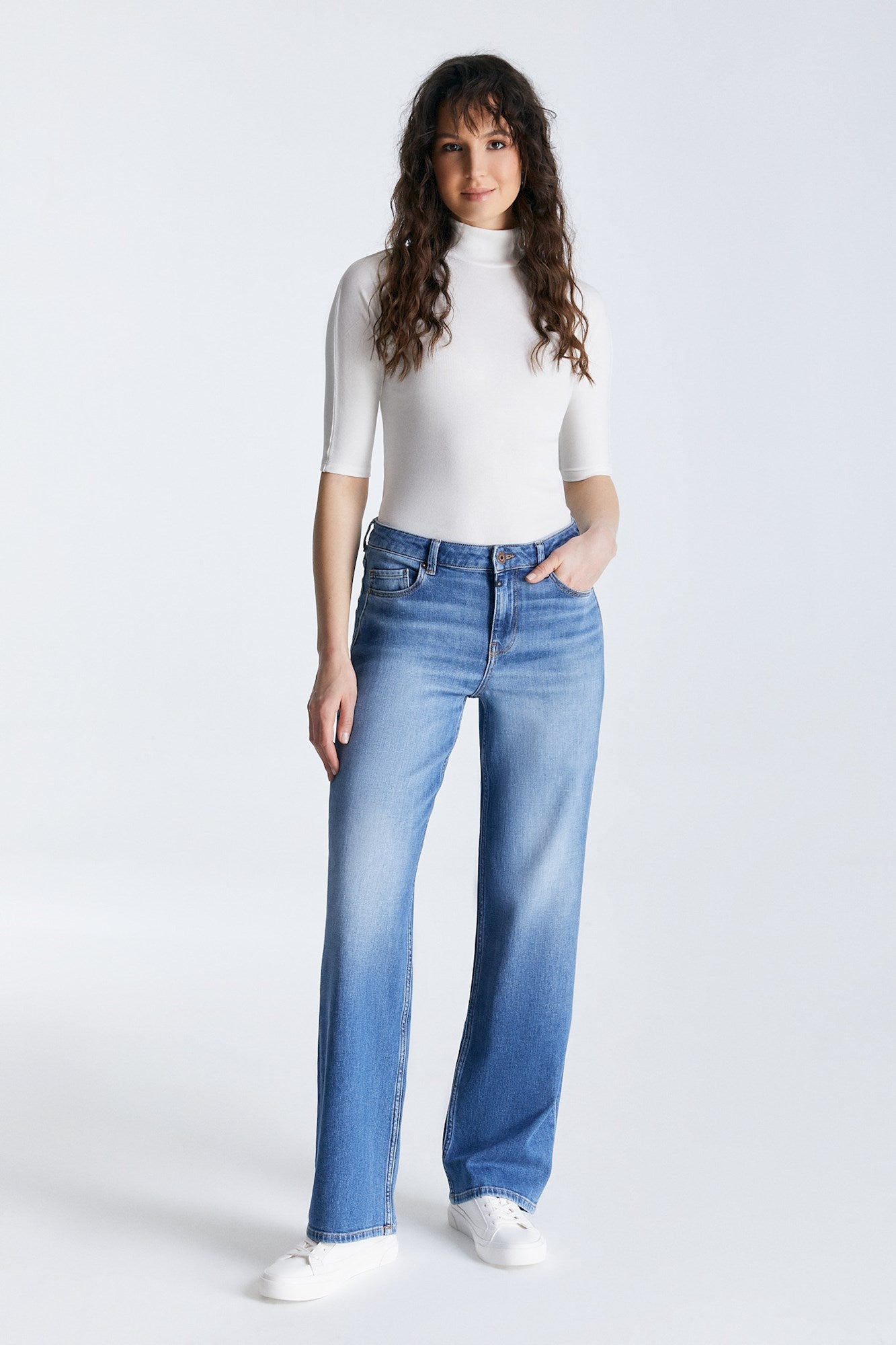 cup of joe denim Nova Mid Waist Regular Length 5 Pocket Jeans