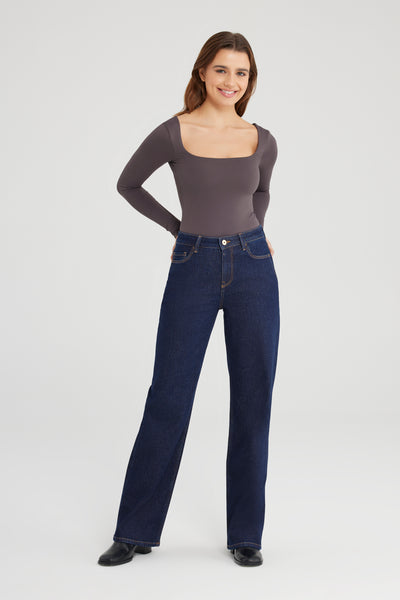 Nova Mid Waist Regular Length 5 Pocket Jeans Raw