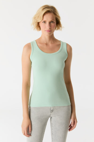 Olivia Crew Neck Tank Top Aqua Sky