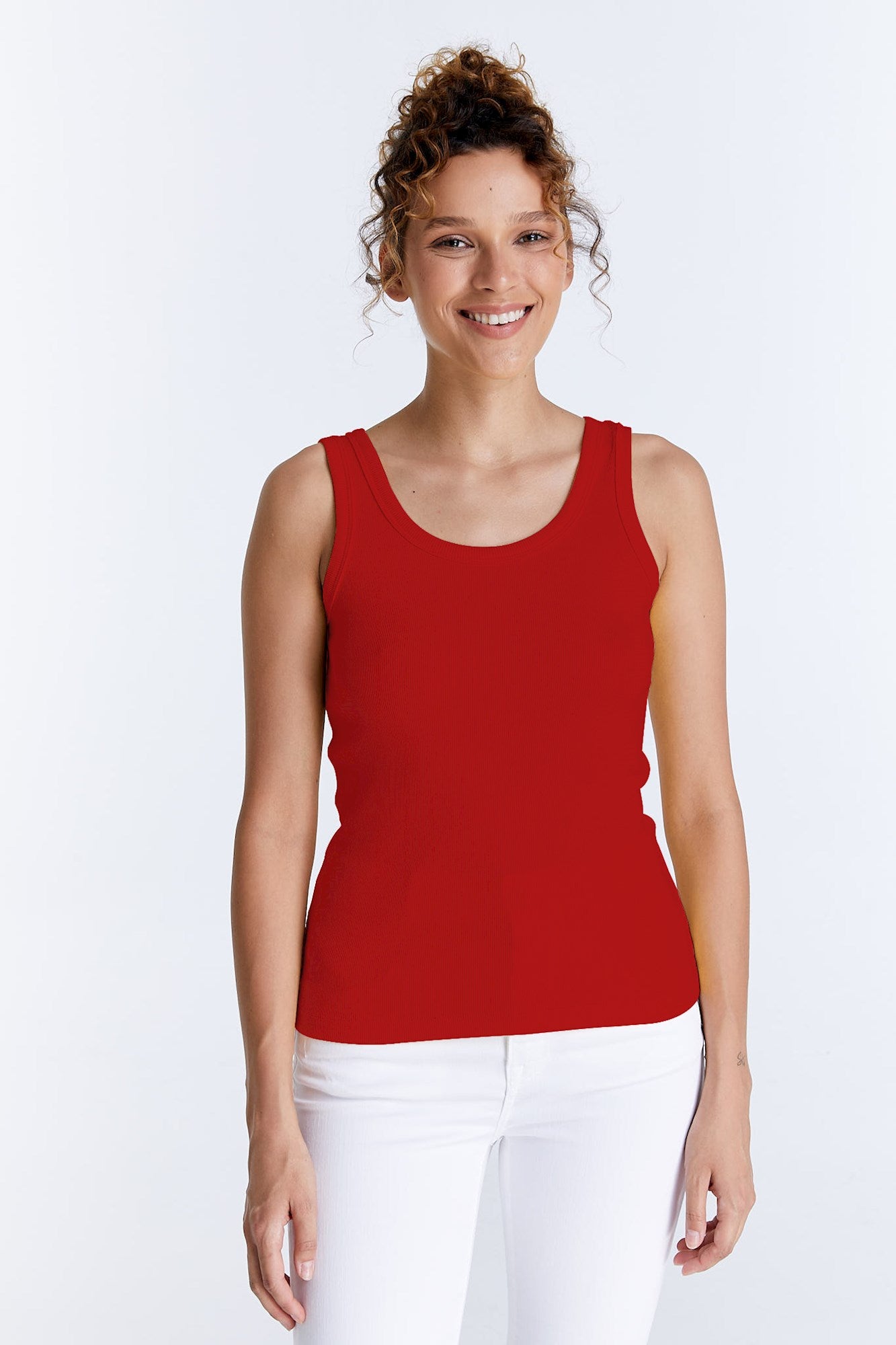 cup of joe denim Olivia Scoop Neck Tank Top