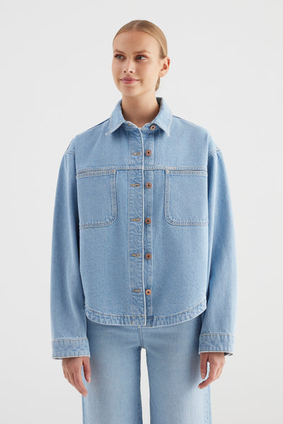Tamara Long Sleeve Jacket Light Blue
