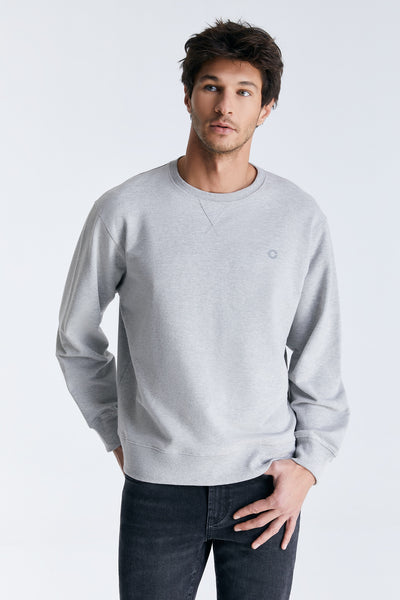 Tom Crew Neck Long Sleeve Sweatshirt Grey Melange