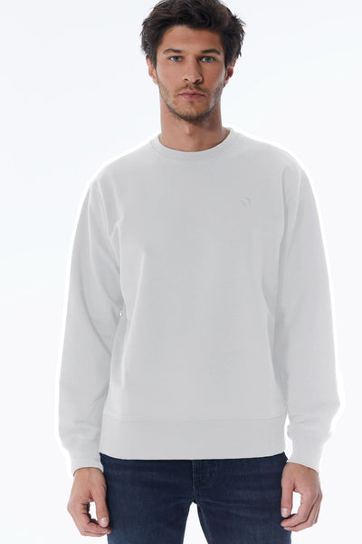 Tom Crew Neck Long Sleeve Sweatshirt Off White