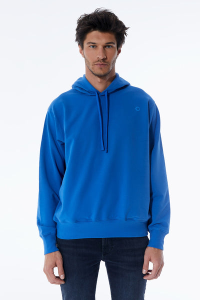 Tony Long Sleeve Hoodie Saks Blue